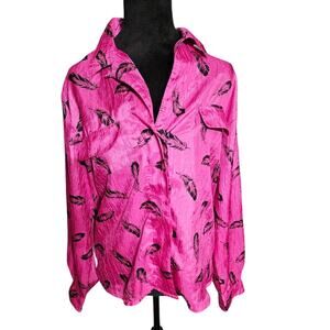 Vintage Kathy Comelli Vintage women pink  blouse size 6